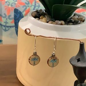 Dragonfly dangle earrings